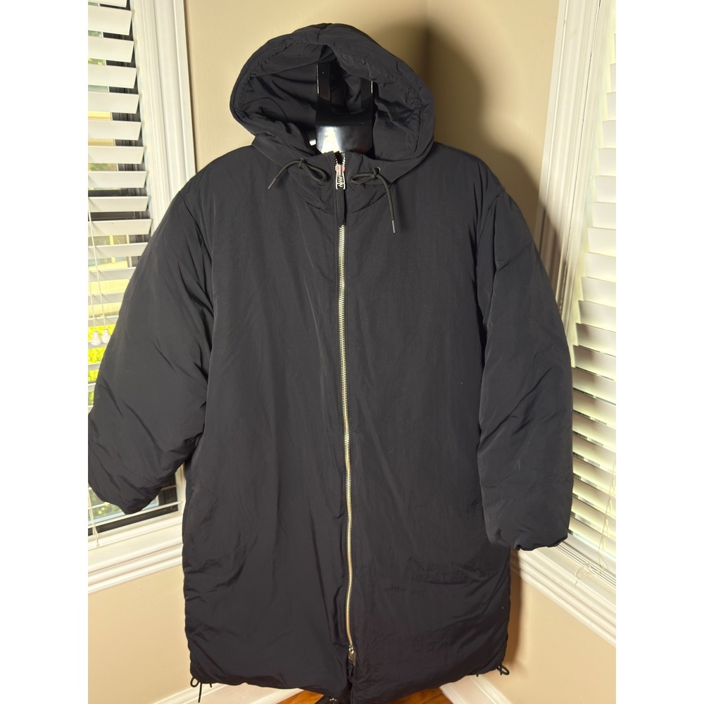 Everlane Re:Down Puffy Puff Coat Black Long Hooded Parka XL NWT
